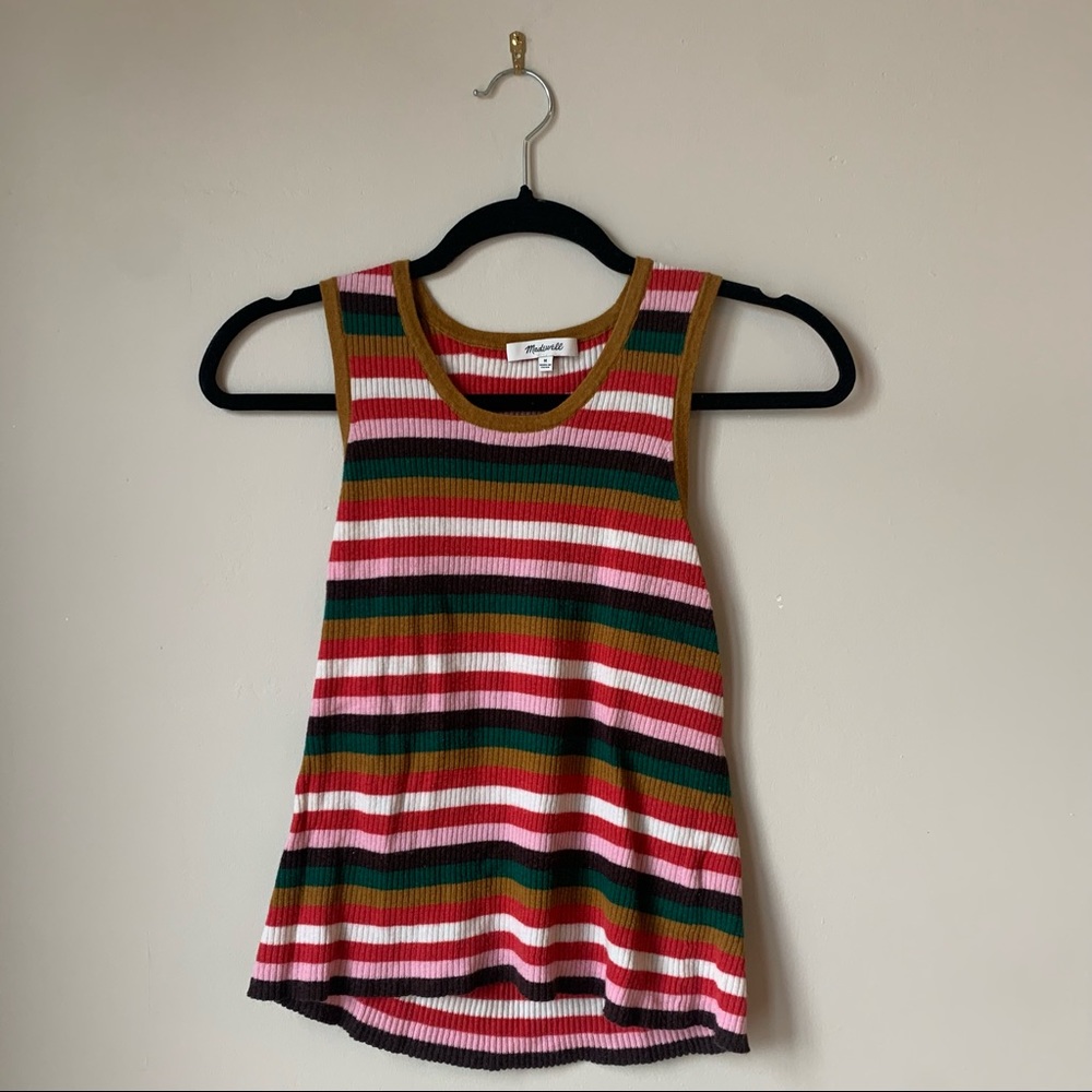 Madewell striped tank top size M
